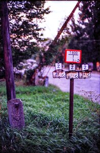 Road message vintage sign