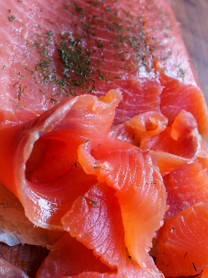 Orange seafood dinner