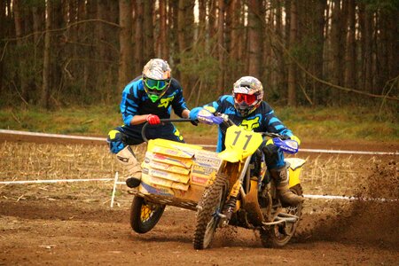 Motocross racing cross