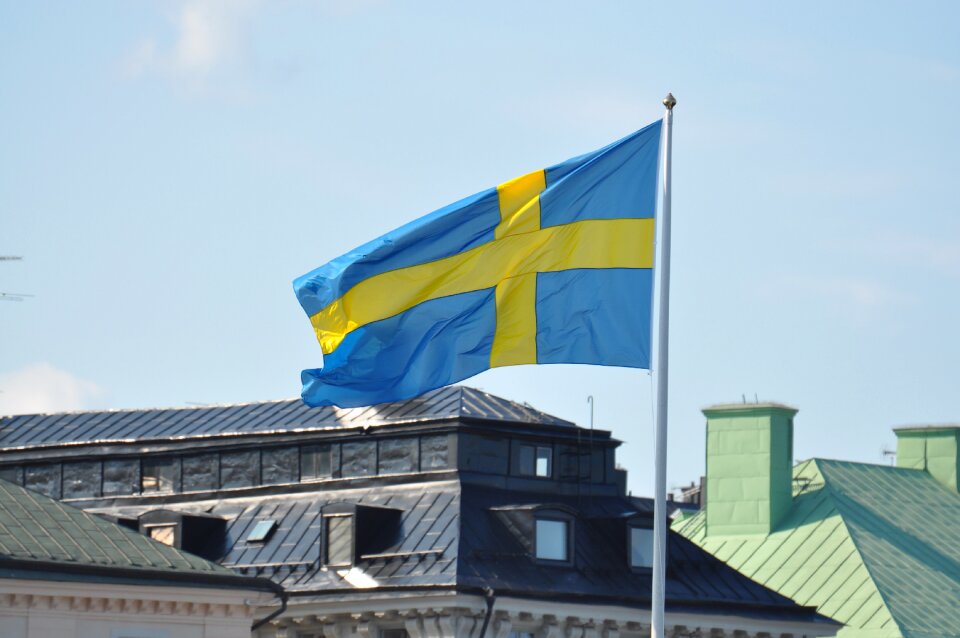 House flag swedish flag