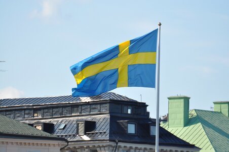 House flag swedish flag