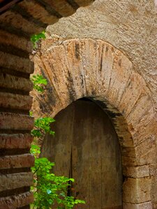 Medieval carved stone stone arch