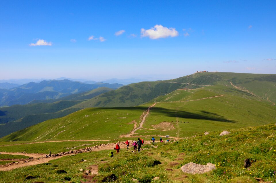 Mountain hiking people