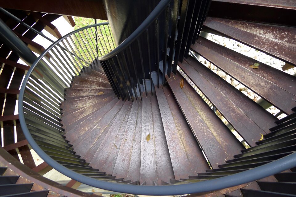 Stairs wooden spiral