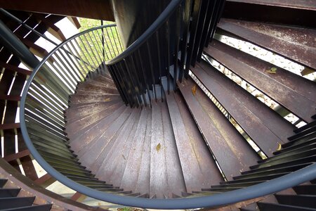 Stairs wooden spiral