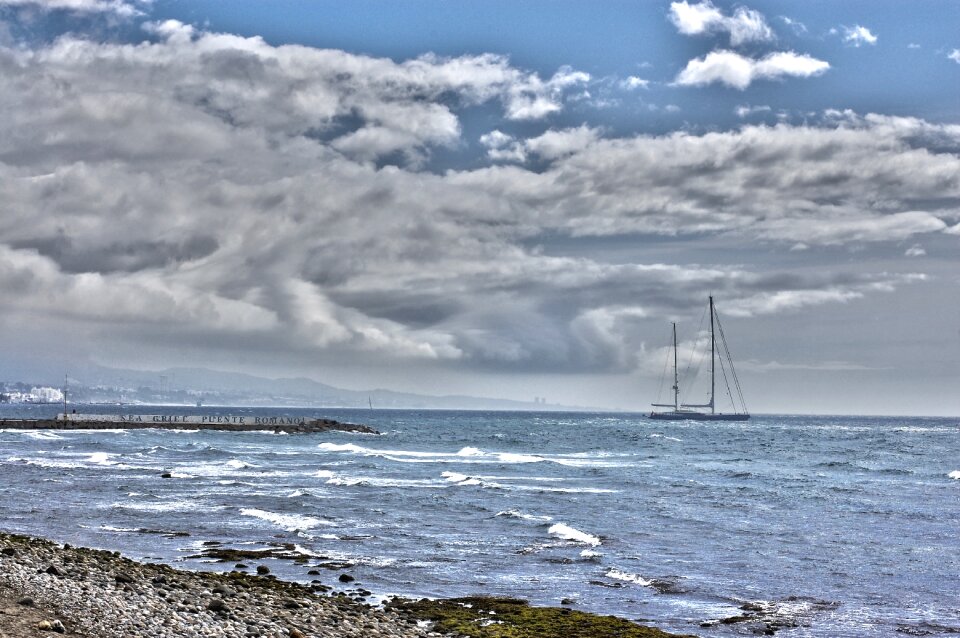 Clouds beach nature