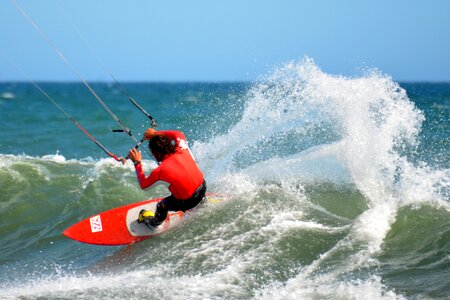 Wind surfing water sports sea photo