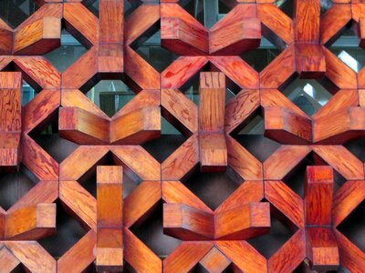 Decoration ethnological museum wood