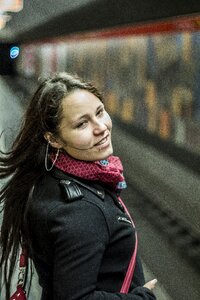 Subway young woman