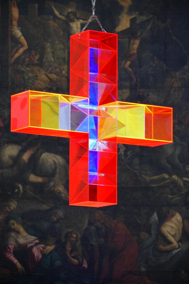 Light cross church cross