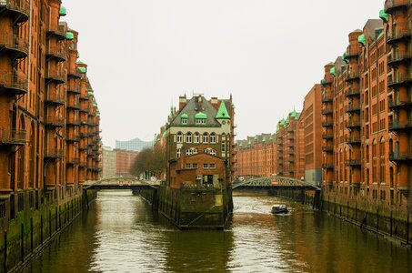 Brick building houses photo