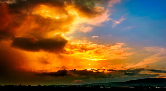 Evening sky afterglow romance