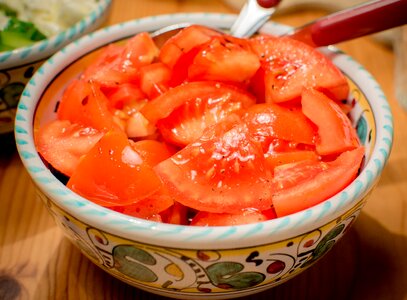 Cut tomatoes vegetables