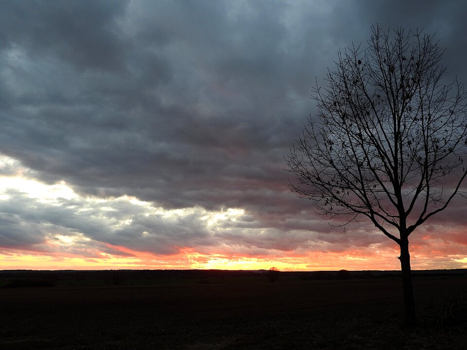 Afterglow evening hour gewitterstimmung