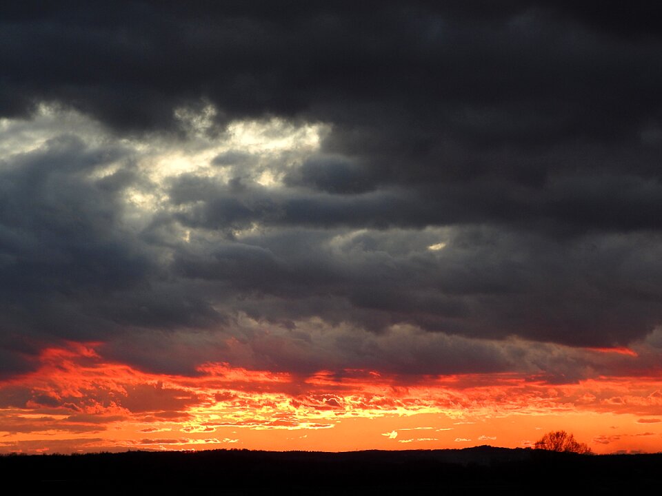 Afterglow evening hour gewitterstimmung