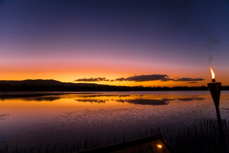 Fire lake clouds