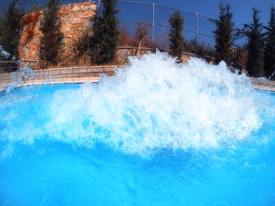 Mineral water blue sea photo