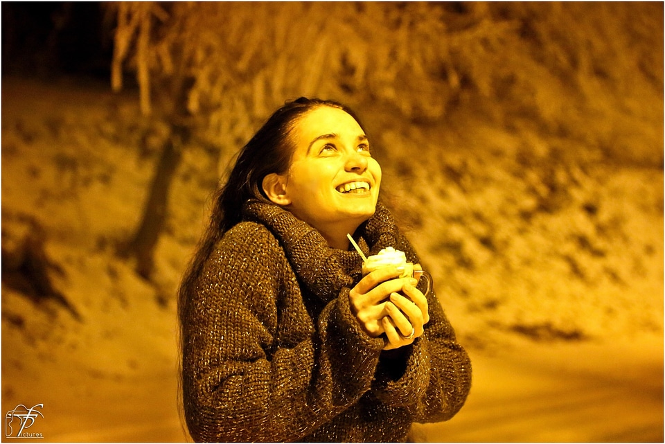 Cold night winter