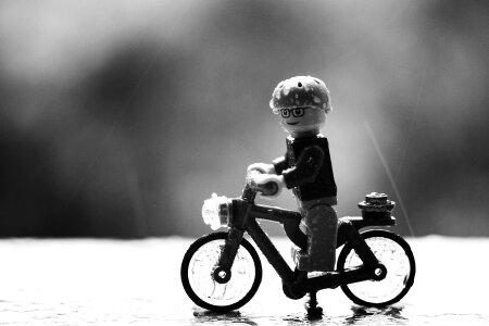 Toys bicycle black and white