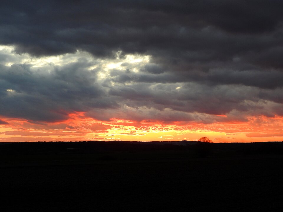 Afterglow evening hour gewitterstimmung