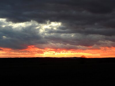 Afterglow evening hour gewitterstimmung photo