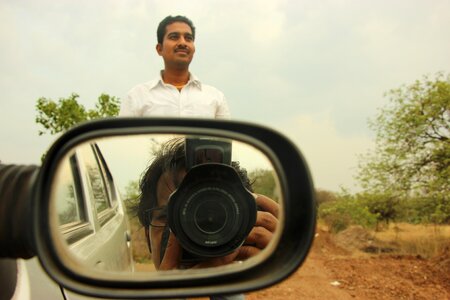 Indian model car mirror photo