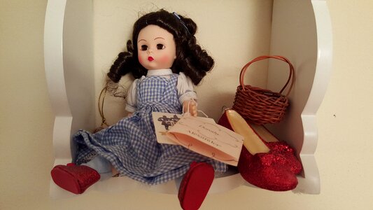 Dorothy red shoes baby doll photo