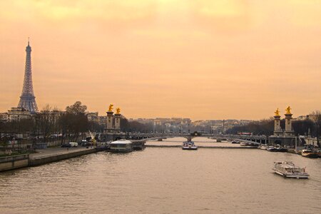 Eiffel seine river photo