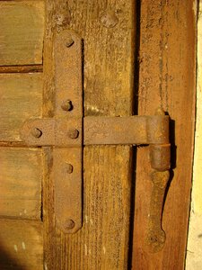 Iron door antique ancient crafts memory photo