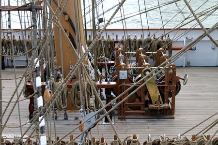 Rigging strings sailboat photo