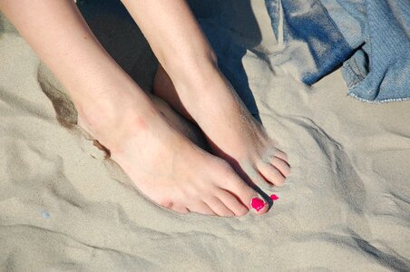 Woman beach foot photo