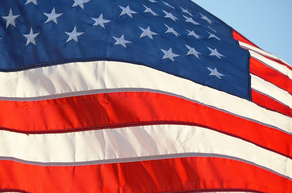 Stars and stripes old glory background
