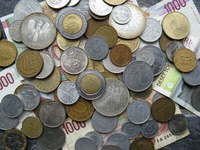 Bills metal currency photo