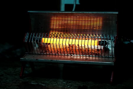 Yellow heater black room
