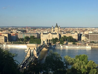 Danube bridge landscape photo