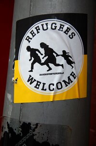 Refugees welcome sticker