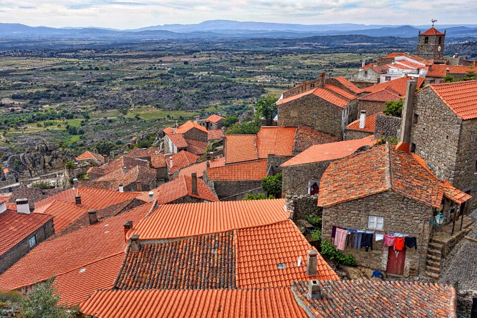 Village landscape rooftops