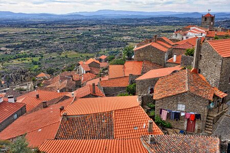 Village landscape rooftops