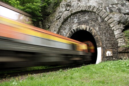 Tunnel train speed photo