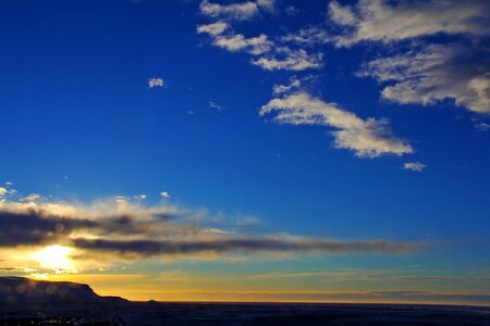 Blue sky snow photo