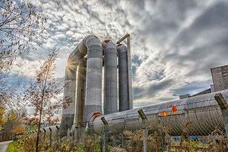 Industrial plant technology line photo