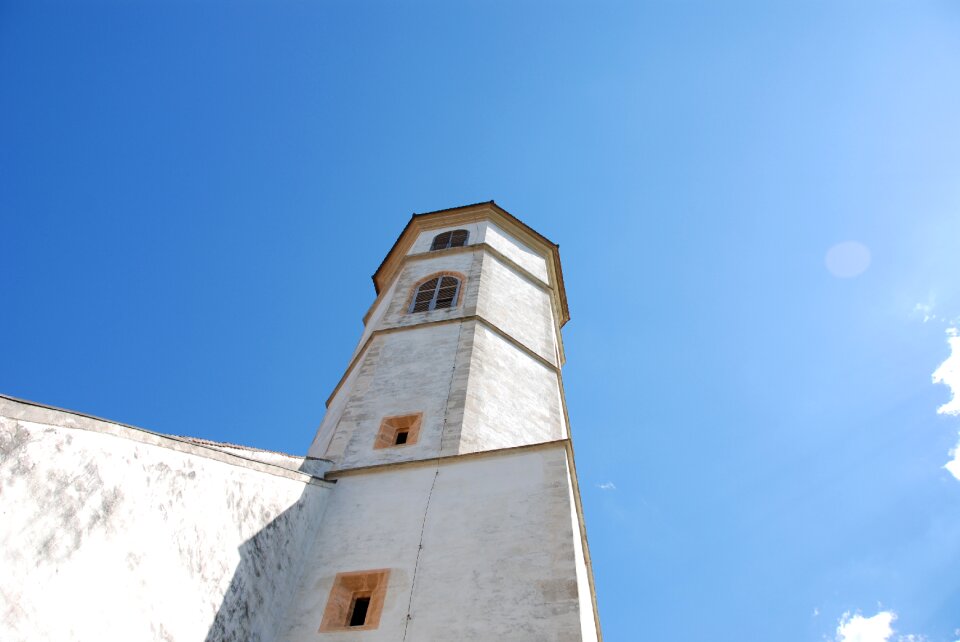 Steeple sky perspective