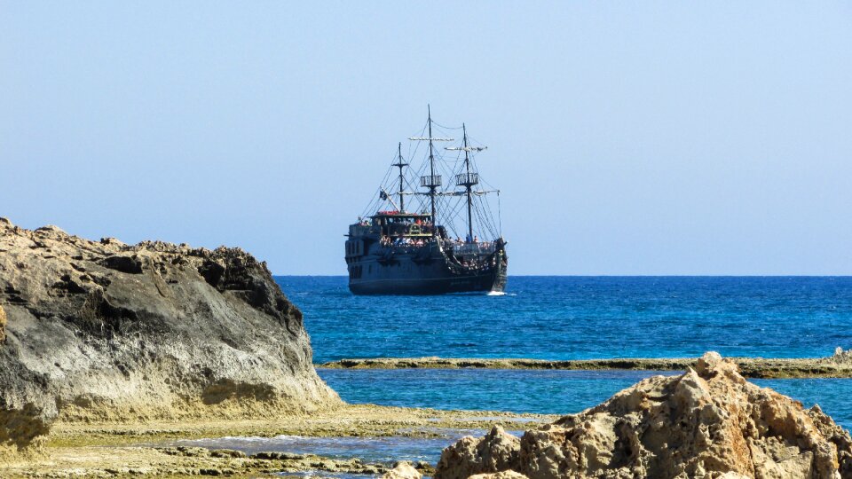 Cruise ship pirate ship tourism photo