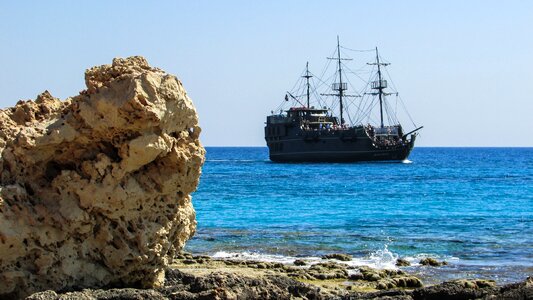 Cruise ship pirate ship tourism photo