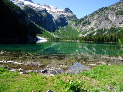 Alpine mountain glacier