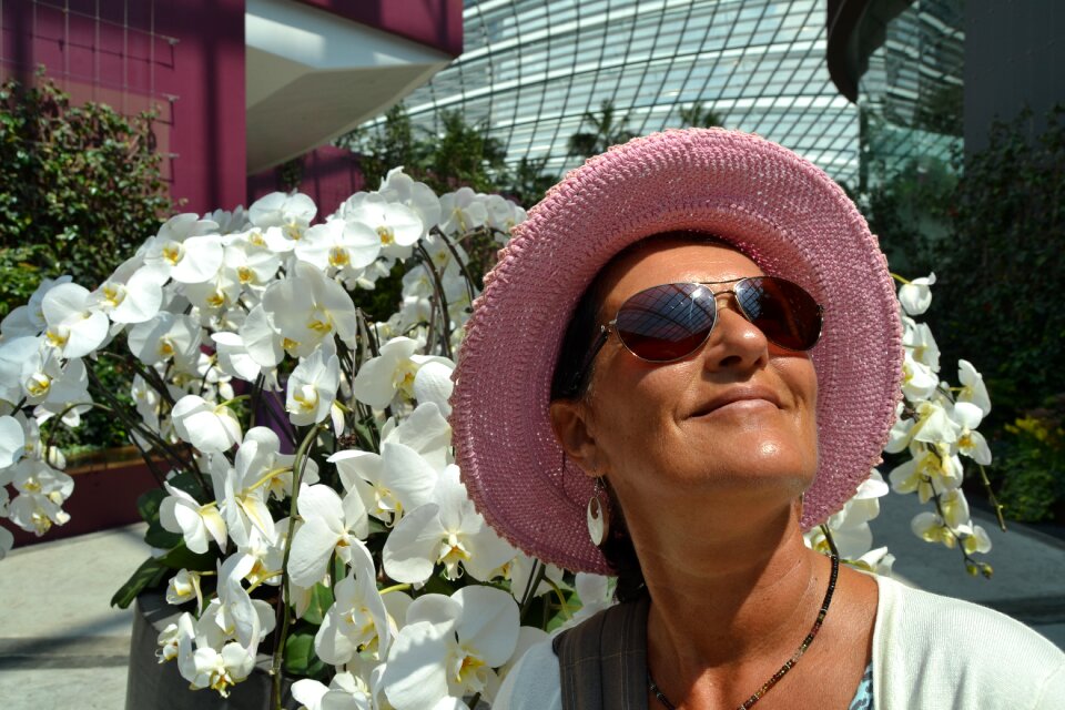 Woman face hat