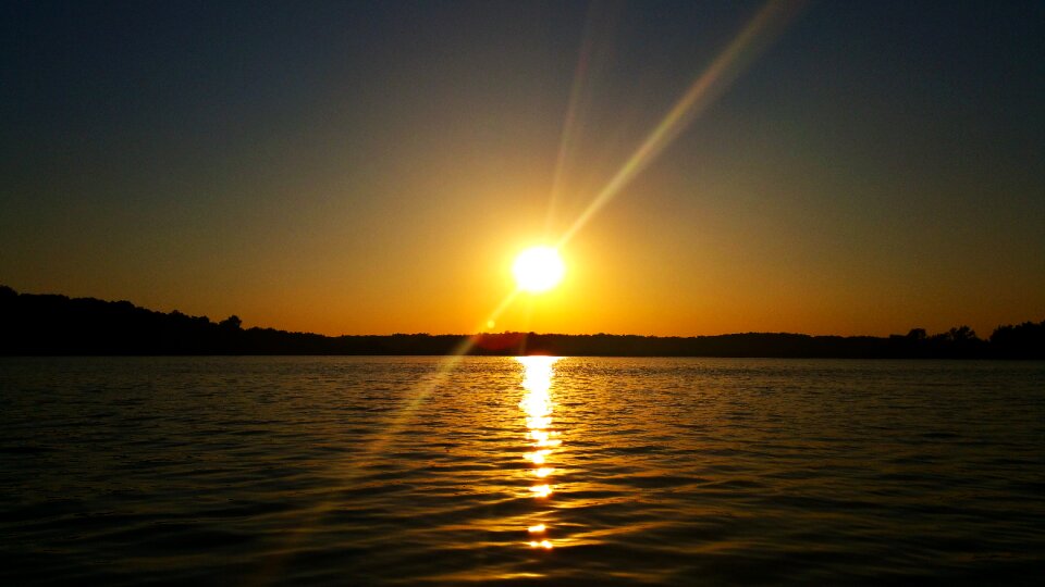 Water sky reflection photo