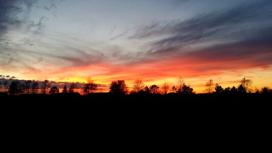 Orange purple glow photo