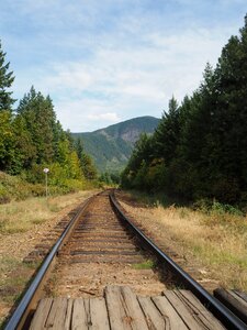 Railway track train photo