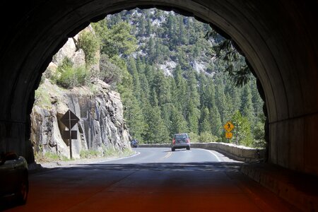 Tunnel car light photo
